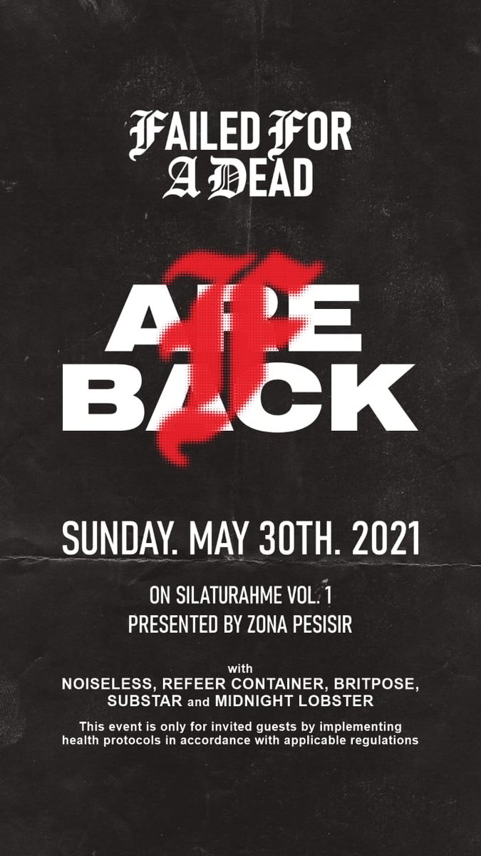 Yo, hr ini banget. Cc <a href="/FFADjkt/">FAILED FOR A DEAD</a>