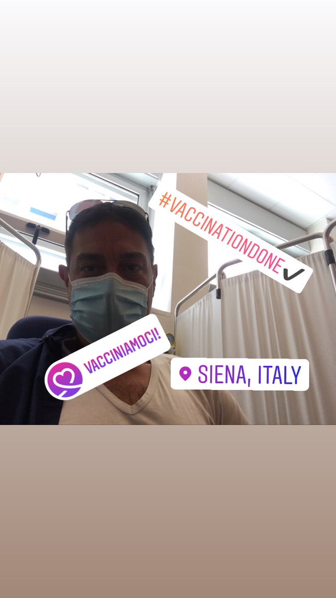 Prima dose vaccino fatto con girata fuori porta. 
Il 10 luglio si bissa. 
Il cellulare prende meglio, sono già dimagrito 2 kg, il pc di casa ha raddoppiato la velocità, e la tv cambia canale a messaggio vocale anche senza Alexa! #VacciniCovid #Siena #iomivaccino