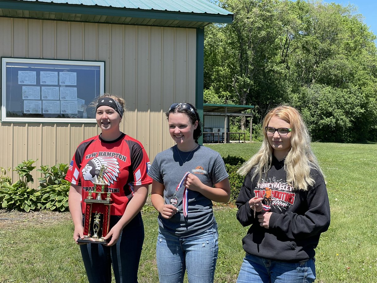 nhtrapshooting's tweet photo. Great day today! Black took the win, Kayla Holschlag took 1st for the ladies after winning a shoot off, Teigan Howe took 2nd after winning his shoot off, and Josh Scott, Nick Brinks, and Layne Nehl just missed out on fourth in a shoot off with 6 other kids today. https://t.co/xXTwwpUCMH
