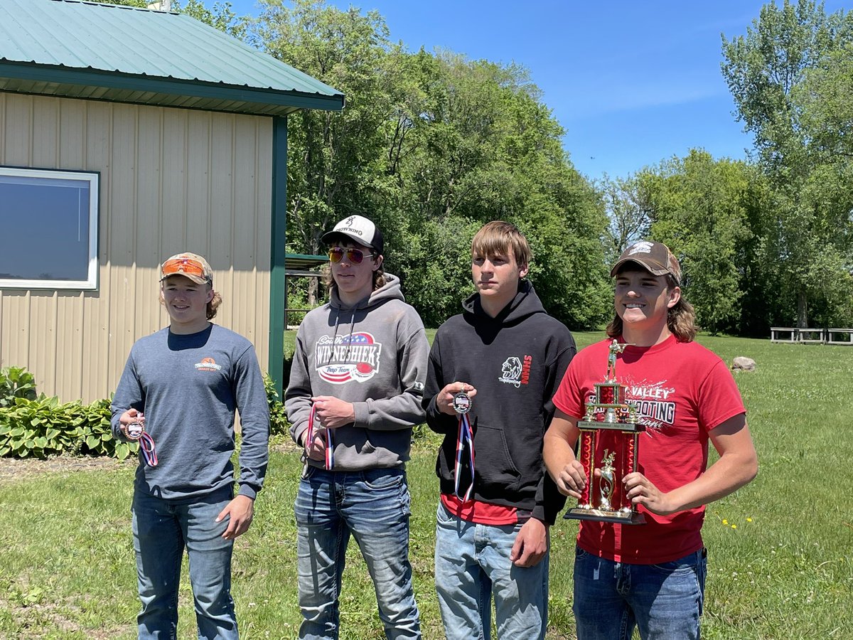 nhtrapshooting's tweet photo. Great day today! Black took the win, Kayla Holschlag took 1st for the ladies after winning a shoot off, Teigan Howe took 2nd after winning his shoot off, and Josh Scott, Nick Brinks, and Layne Nehl just missed out on fourth in a shoot off with 6 other kids today. https://t.co/xXTwwpUCMH