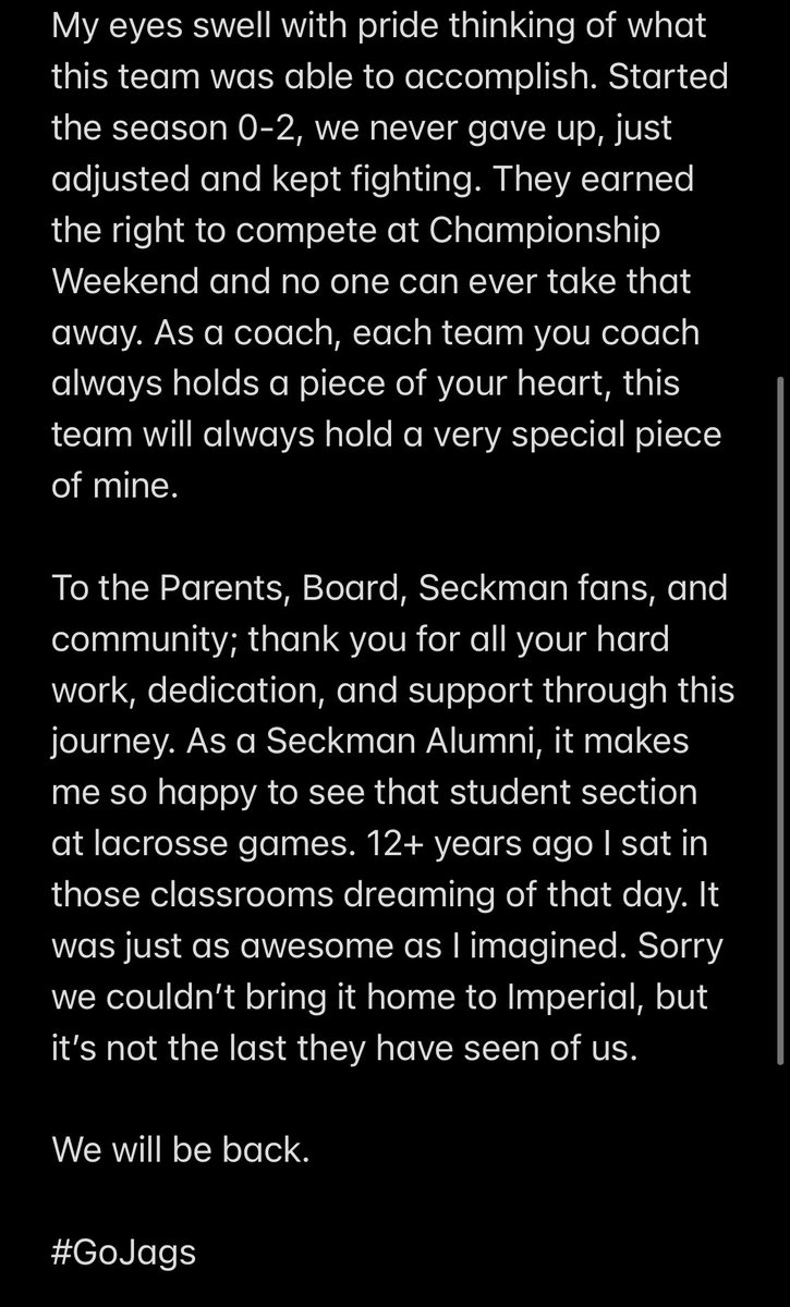 24 hour rule is over. It was a hell of a ride. We will be back. #GoJags