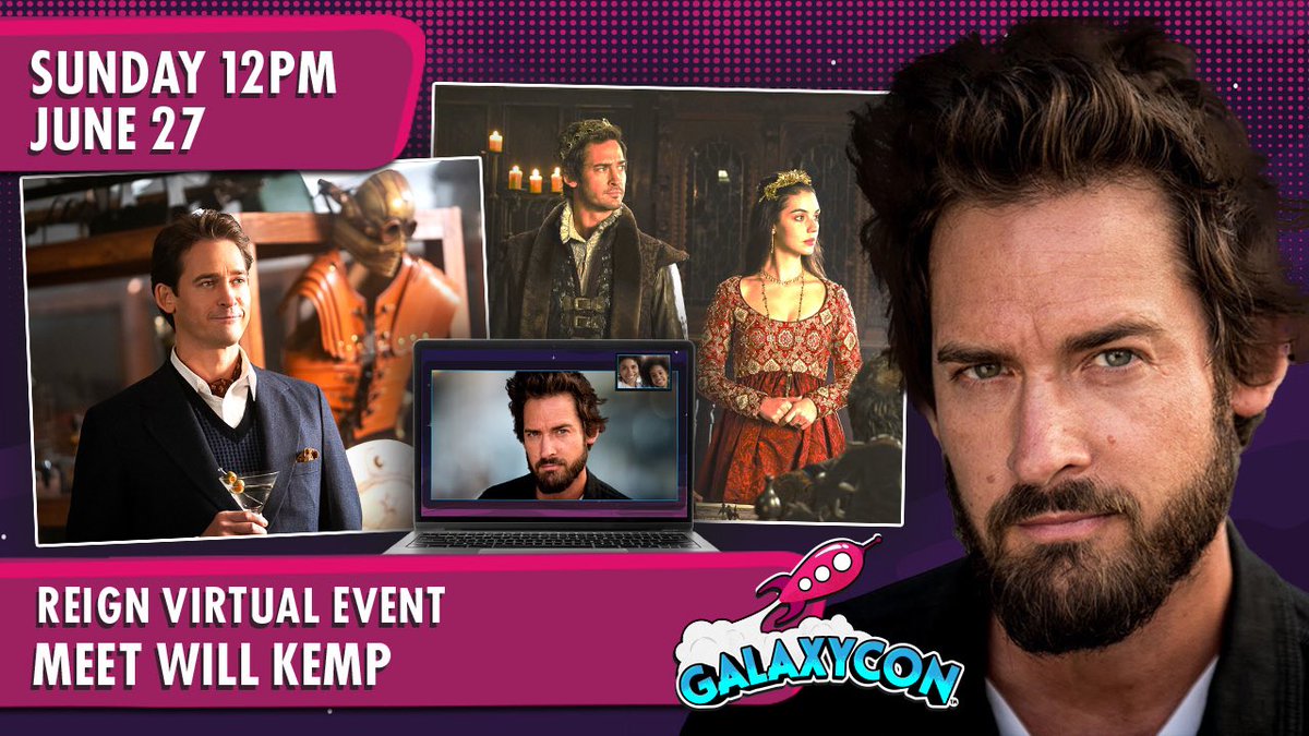 Sunday, June 27th at 12pm ET join me &amp; the cast of #Reign at @galaxyconlive! For 1-2-1 Video Chats, Personalized Autographs, &amp; a FREE Live Stream Q&amp;A with the cast! <a href="/CWReign/">Reign</a> @AdelaideKane <a href="/RachieSkarsten/">Rachel Skarsten</a> <a href="/Meg_Follows/">Megan Follows</a> <a href="/jonnykanyon/">Jonathan Keltz</a> #AnnaPopplewell  🎟 ➡️ galaxycon.com/blogs/25/june-…