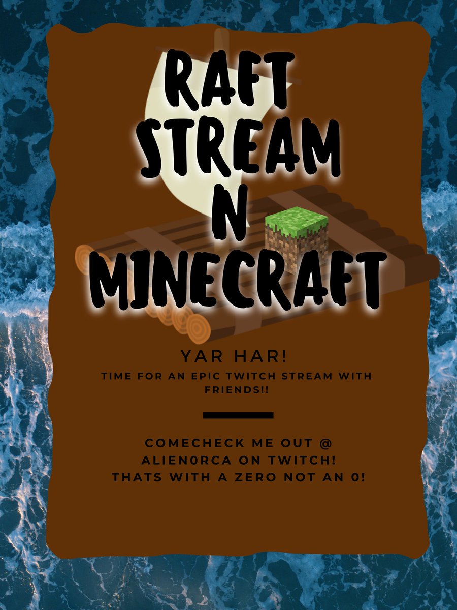 TheAlienOrca's tweet photo. YAR HAAR HAR ITS TIME ONCE MORE FOR THAT OCEAN AND BLOCK LIFE LOL  #Raft #Streams #Stream #Gamer #PcGames #Pcgamer #Ocean #Comedy #Funny #Youtube #GirlsGaming #Minecraft #SurvivalGames #Twitch #Twitter #Multiplayer #Sharks #EvilAnimals #youtuber  https://t.co/SYzNUGRgl0 https://t.co/B9EeJbnNt0