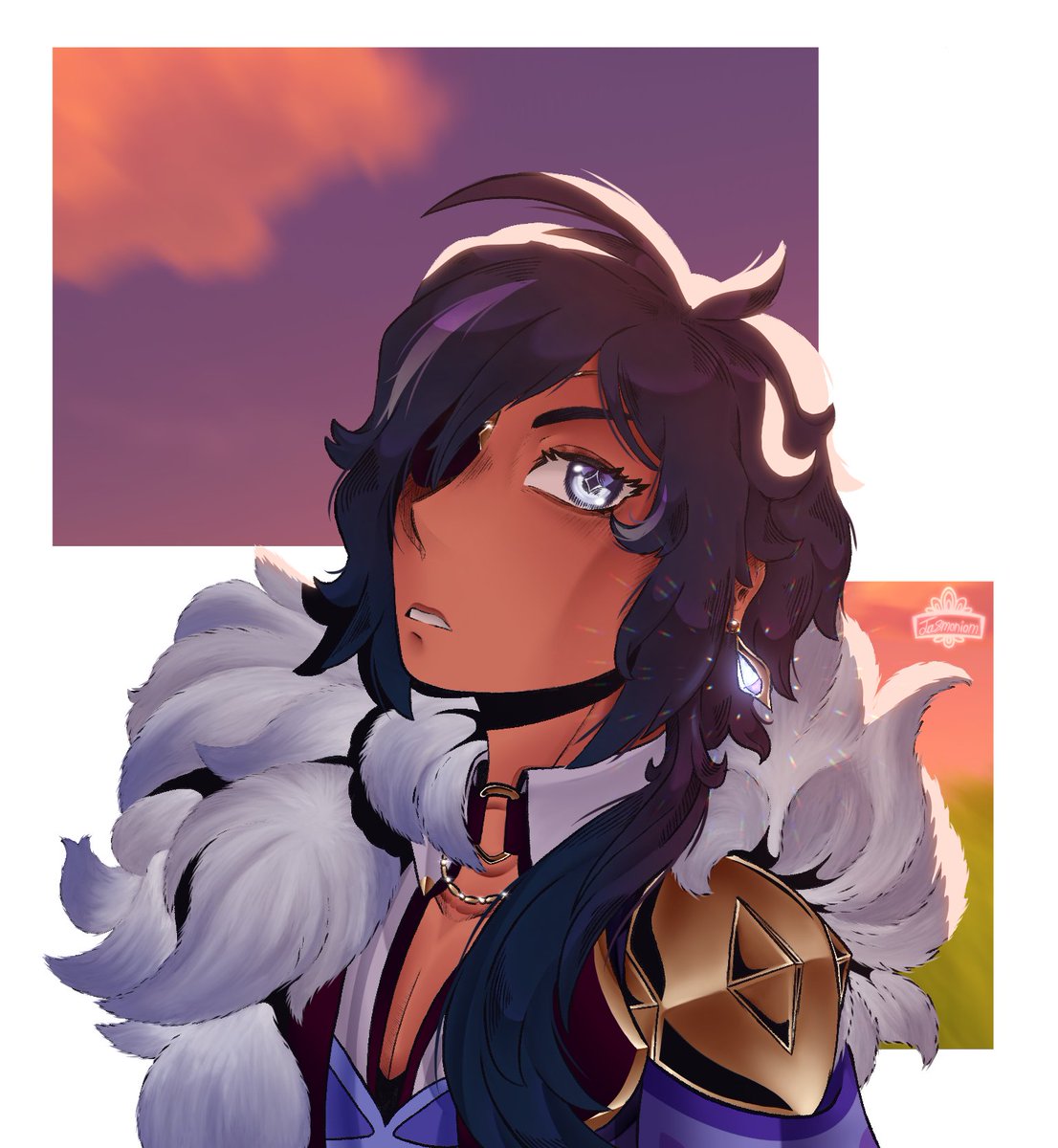 jasmoniom's tweet photo. No context...........Just sunset #Kaeya , nothing more nothing less 
This game has ruined my life 
#GenshinImpact  #原神 #fanart https://t.co/AkhAbqacLa