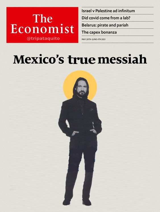 tiel_mon's tweet photo. La revista @TheEconomist y su verdadero mesías 😂😂 Los Mexicanos sólo pensamos en el #VotoMasivoMorena2021 #VotoMasivoPorMorena y no nos importa lo que piensen. #AMLOLiderMundial #AMLOBestLeaderEver https://t.co/HSIfHOsmjD