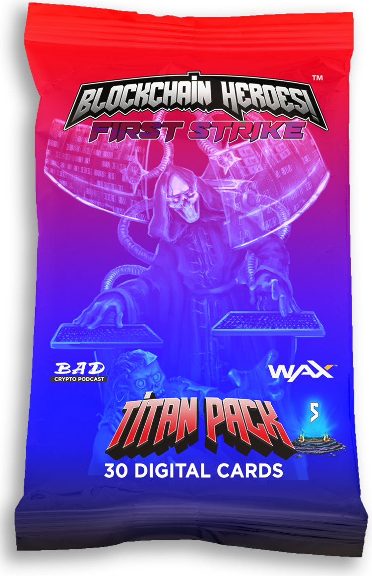 Want to win a pack of Blockchain Heroes cards? We'll give away a TITAN pack (valued at $70 on <a href="/WAX_io/">WAX</a> marketplace!) 

✅FOLLOW <a href="/badcryptopod/">The Bad Crypto Podcast</a> 👍
✅Enter WAX wallet address in comment below 👇
✅Tag THREE friends 😄😁😎
✅Retweet! 🔁

#staybad #blockchain #podcast #cryptocurrency