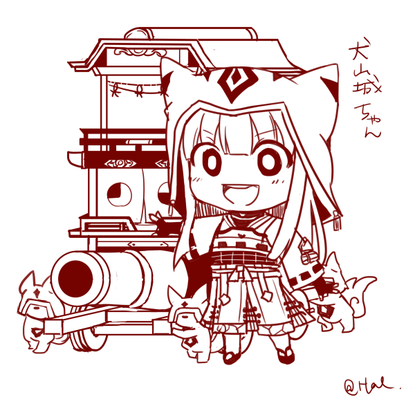 昔アクキー作ろうと思って描いた城娘のイラストがちょいちょいでてきたので再掲。時間があったらちゃんと色塗りたいなぁ。。。#城プロ絵 