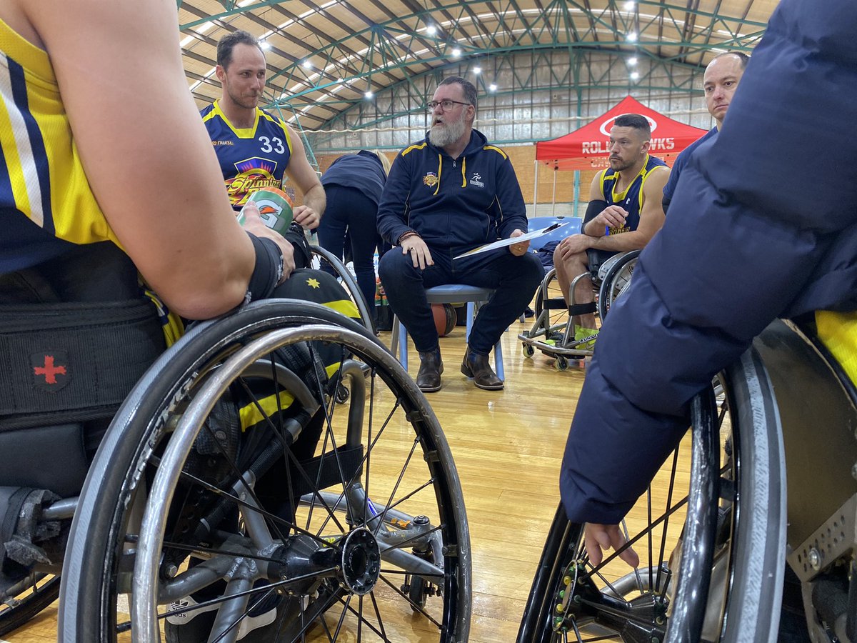 wheelchairhoops's tweet photo. Q3 done and dusted. 

@RSL_Bullets 53 - Spinners 33

STATS 📊

@Thehandyman33 11pts | 4ast | 6stl
Jordan Bartley 11pts | 4ast
Matt McShane 10pts | 7ast

Lachlin Dalton 12pts | 4reb | 4ast
Tom McHugh 8pts | 5reb
Ben Moncrieff 9reb | 3ast

#NWBLRound1 https://t.co/G2kJRG9Pbd
