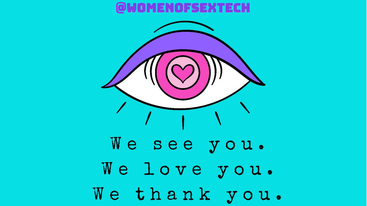 womenofsextech's tweet photo. #ThankYou for all of your continued support! We are #amazed by all of the #beautiful people who have #joined our #cybersociety ๐พSo much #love for this community and the #pioneers of #sextech ๐ ๐
#sxtech #see #eye #thirdeye #grateful #amazing #leadership #community #LinkInBio https://t.co/w94kDtw7d3