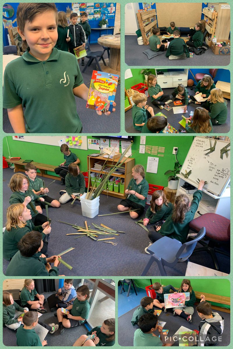 Koru6_2022's tweet photo. Tamariki truly embracing Reader’s Cafe for the wonderful experience that it is.  Then finishing up the day with Harakeke!  Just another Friday in Koru 6.  #bromleyschoolnz https://t.co/qlCXbAzA9p