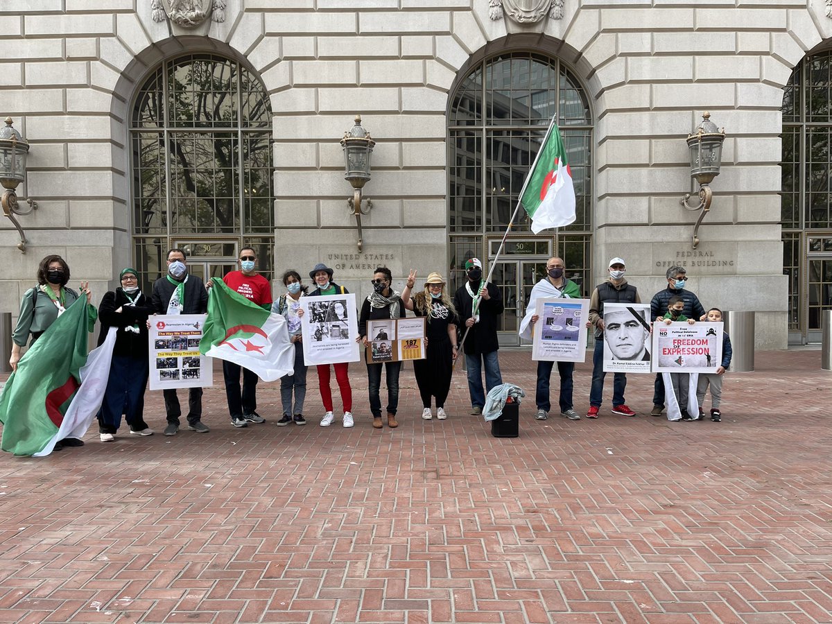 DZUnitedCA's tweet photo. Silmiya Silmiya from California to Algeria #HirakSanFrancisco  #FreedomOfExpression #StopTheViolence #StopRapingWomen #StopRapingChildren #StopRapingMen #StopViolentionHumanRights #StopKidnappingAlgerians. #CivilianStateNotMilitary #FreeAlgeria🇩🇿 https://t.co/AFODiofY6g