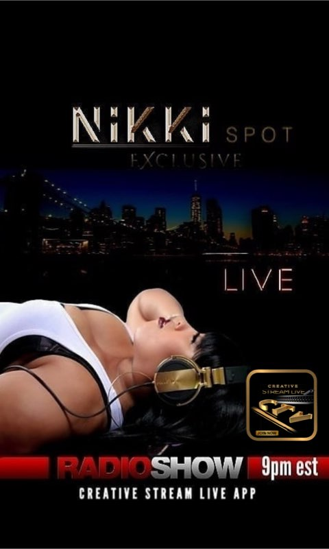 CStreamlive's tweet photo. 9pmest #Tunein @djknikkinyc #live w/Nikki's Spot-Creative Stream Live App on the Creative Internet Radio &amp; pop in the Chat Lounge or listen via the link below &amp; comment via social media: https://t.co/lSwgx5249N
#music #creativestreamlive #creativeinternetradio #onlineradio #radio https://t.co/iwu2EtOnh2