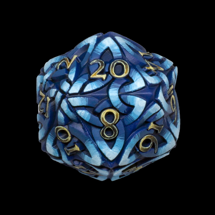KakapopoTCG's tweet photo. Endless Dice D20 painted by compson_paints
The last dice from the custom-paint commission “Arcana” dice set.
#d20 #dnd #dnd5e #dice #diceporn #dicegoblin #dicemaker #customdice #dicedesign #handpainteddice #bluedice #magedice #diceart #customdice #diceaddict #metaldice https://t.co/S81MNi6HAr