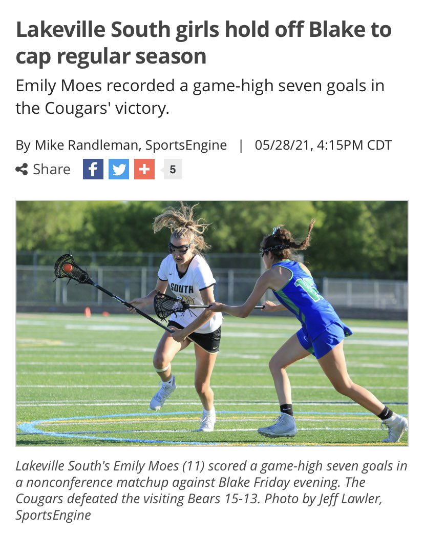 emily_moes's tweet photo. Thanks @mnlaxhub for the shout out! So proud of this team and ready for sections! 
https://t.co/kGtifhfCG5 https://t.co/NrqddUB5s6