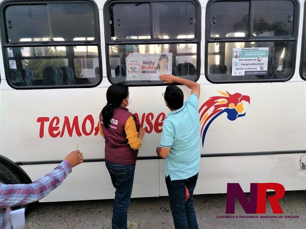 NellyRiveraS's tweet photo. Con entusiasmo los operadores de los camiones temoayenses muestran su apoyo a Morena, PT y Nueva Alianza. #Vota este 6 de junio. https://t.co/9p4AYQ5UGW