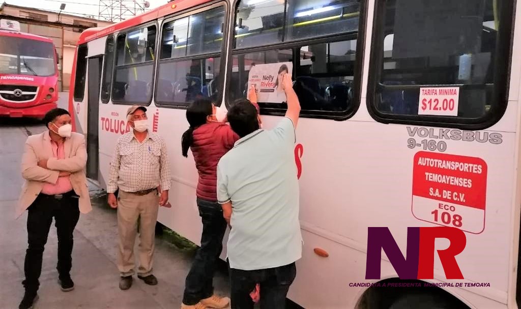 NellyRiveraS's tweet photo. Con entusiasmo los operadores de los camiones temoayenses muestran su apoyo a Morena, PT y Nueva Alianza. #Vota este 6 de junio. https://t.co/9p4AYQ5UGW