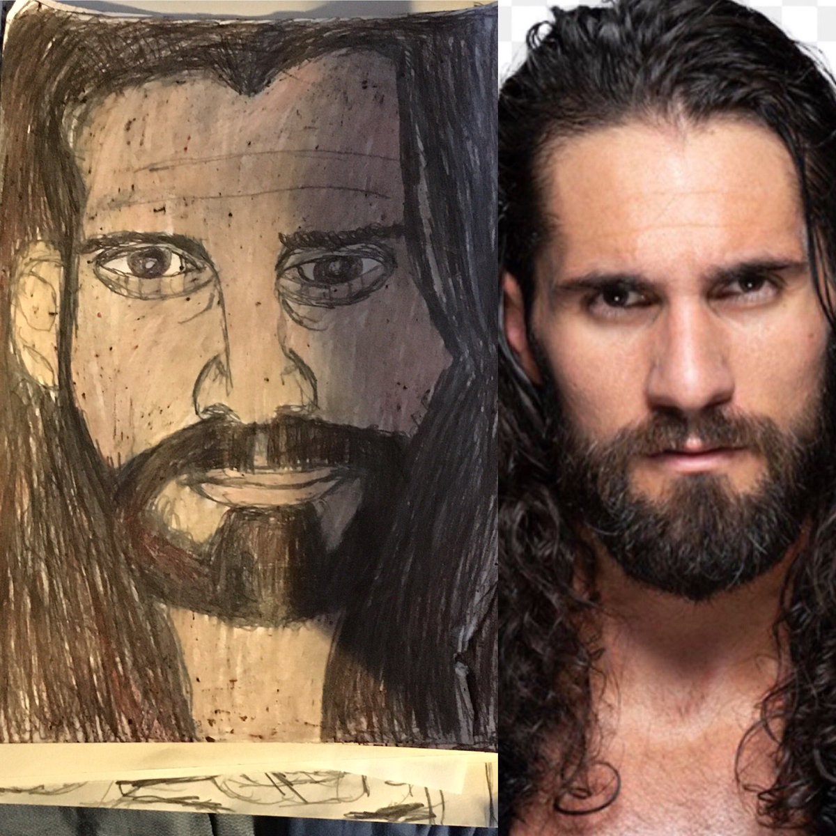 Artistic_Spidey's tweet photo. My finished Sketch of @WWERollins 🔥🔥🔥🔥🔥🔥🔥 #sethrollins #sethfreakinrollins #burnitdown #themondaynightmessiah #colbylopez #WWESmackdown #SmackDown https://t.co/rWG8dCMFE6