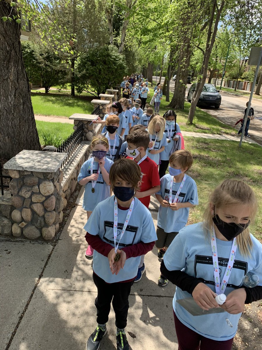 CityParkSchool's tweet photo. Friday was definitely MaraFUN!!!! Congrats to our awesome teachers for making this happen and to our students for their dedication and a successful race day! #spslearn #annualtradition #trainedforthis #2021style https://t.co/L4XroSoRBR