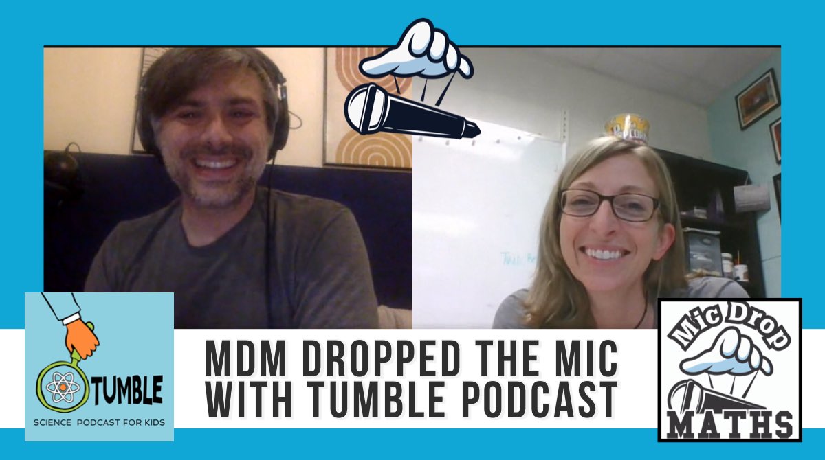 MicDropMaths's tweet photo. @TumbleCast for Kids reached out to chat to @MicDropMaths about all things math! We shared all of our ins and outs on our virtual meeting that reached all the way from Virginia to Barcelona!
#micdropmaths #kidspodcasts #podcastsforkids #iteach5th #iteachmath https://t.co/J0z9y3GVVg