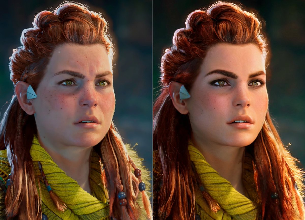 Wow, how can those two versions of Aloy look so similar yet wildy different...