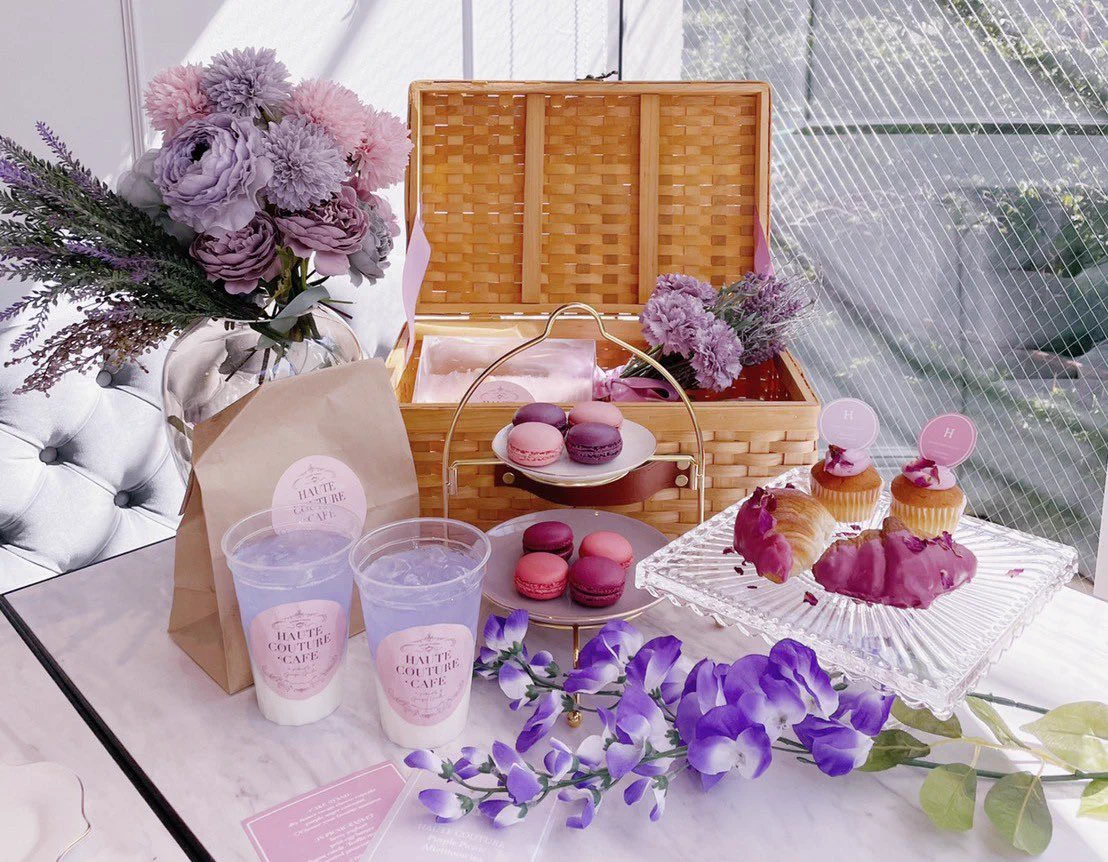 中目黒の「HAUTE COUTURE CAFE」の藤の花をイメージしたピクニックアフタヌーンティーが可愛いと話題に！