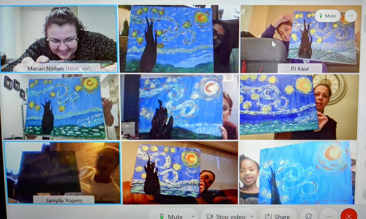 What better way to spend a Saturday night in lockdown than with a team
virtual paint night?! Clearly we're sticking to our day jobs! <a href="/GerardDinneen/">Gerard Dinneen</a>