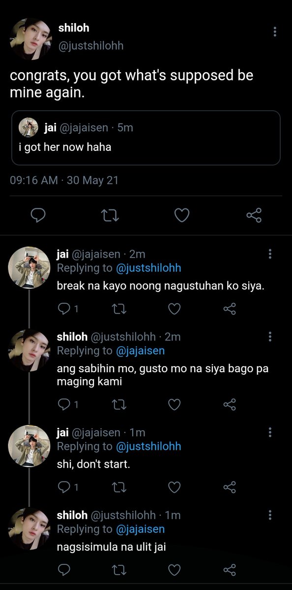 au prompt.
sunghoon x oc x lee know

rie, a girl full of positivity, is in a relationship with jai, the heartthrob guy whom everyone admires. but what she didn't know is it's shiloh's younger brother, her ex that she used to give coffees with positive notes.