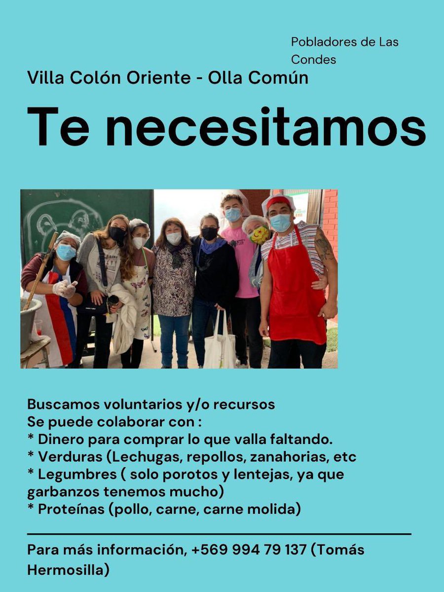 Ojo, en la #ollacomún de Colon Oriente están necesitando ayuda.  Hay mucho cariño y esfuerzo atrás, pero necesitan un empujóncito pa seguir adelante