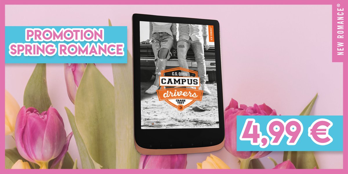 #PromotionSpringRomance
Jour 31 ❤️
Vous avez 24h pour télécharger le tome 3 de « Campus Drivers » de <a href="/CS_QUILL/">C.S. QUILL</a>  au prix exceptionnel de 4,99 € ! 😍
 ➡️ cutt.ly/6na8hAp