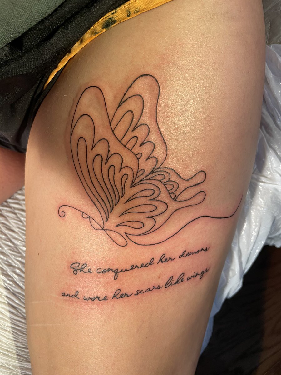 Hickermann's tweet photo. two tats - Both symbolize to love myself and cover my old self harm scars. Reminds me every day that I made it here and can keep going. https://t.co/RaouNMc5bi