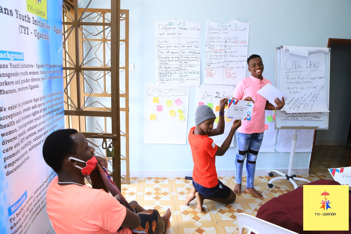We concluded a 3 days trans legal awareness training (18th-20th May 2021) at TYI-Uganda. We trained ten rural transgender women, rural transgender youth sex workers and gender diverse youth on the law, human rights, documenting cases and existing policies.
Courtesy of <a href="/awdf01/">African Women's Development Fund</a>
