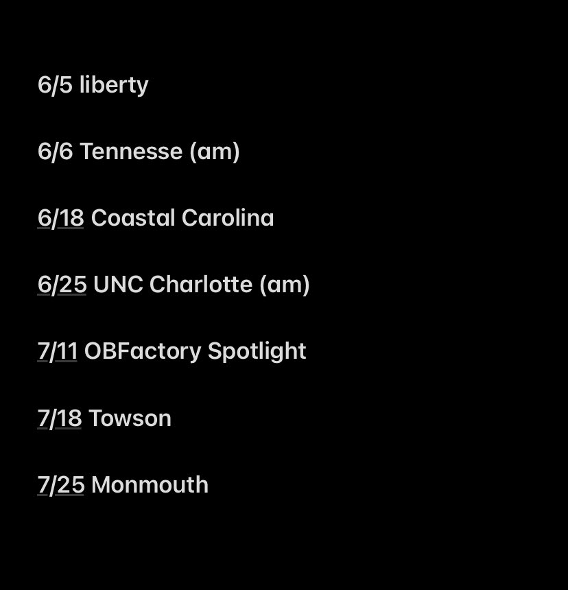 SUMMER CAMP SCHEDULE!💯 <a href="/EthanJohnsonCFB/">Ethan Johnson</a> <a href="/CoachTimBanks/">Tim Banks</a> <a href="/sila_SK_elly/">Silas Kelly</a> <a href="/willykorn/">Willy Korn</a> <a href="/coachmacarney/">Mark A. Carney - Coach MAC</a> <a href="/QB_Factory/">Quarterback Factory</a> <a href="/Coach_Runza/">Christian Runza</a> <a href="/CoachTJD/">TJ DiMuzio</a>