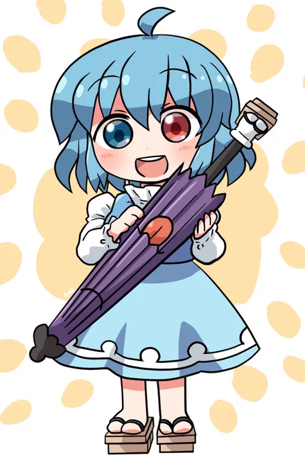 晴れの日でも小傘ちゃんに頼りたい☀️☂️ #おは東方 