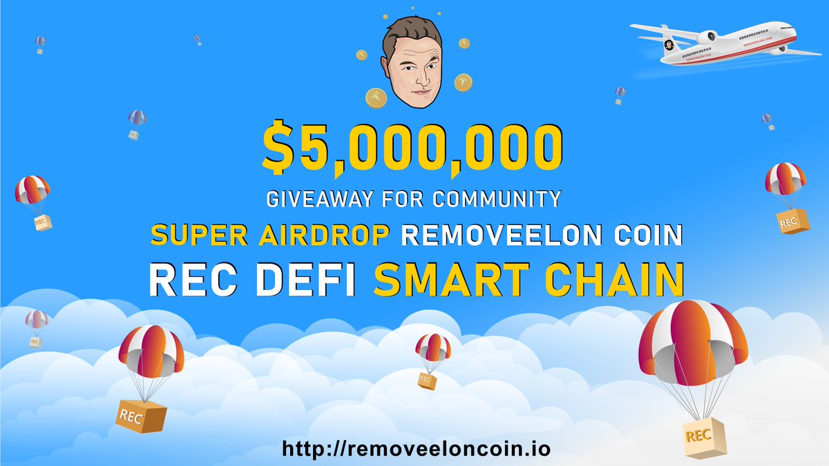 removeelon's tweet photo. #RemoveElonCoin
Super Airdrop RemoveElon Coin
Total of $5,000,000 worth of REC to be airdropped.
The first participants can get 50 REC after completing our task
Time: May 30th - June 30th
Earn Airdrop Now: https://t.co/2LLZwFO2kQ
@BinanceChain @PancakeSwap 
#Airdrop #REC https://t.co/M6FimI9Xbc