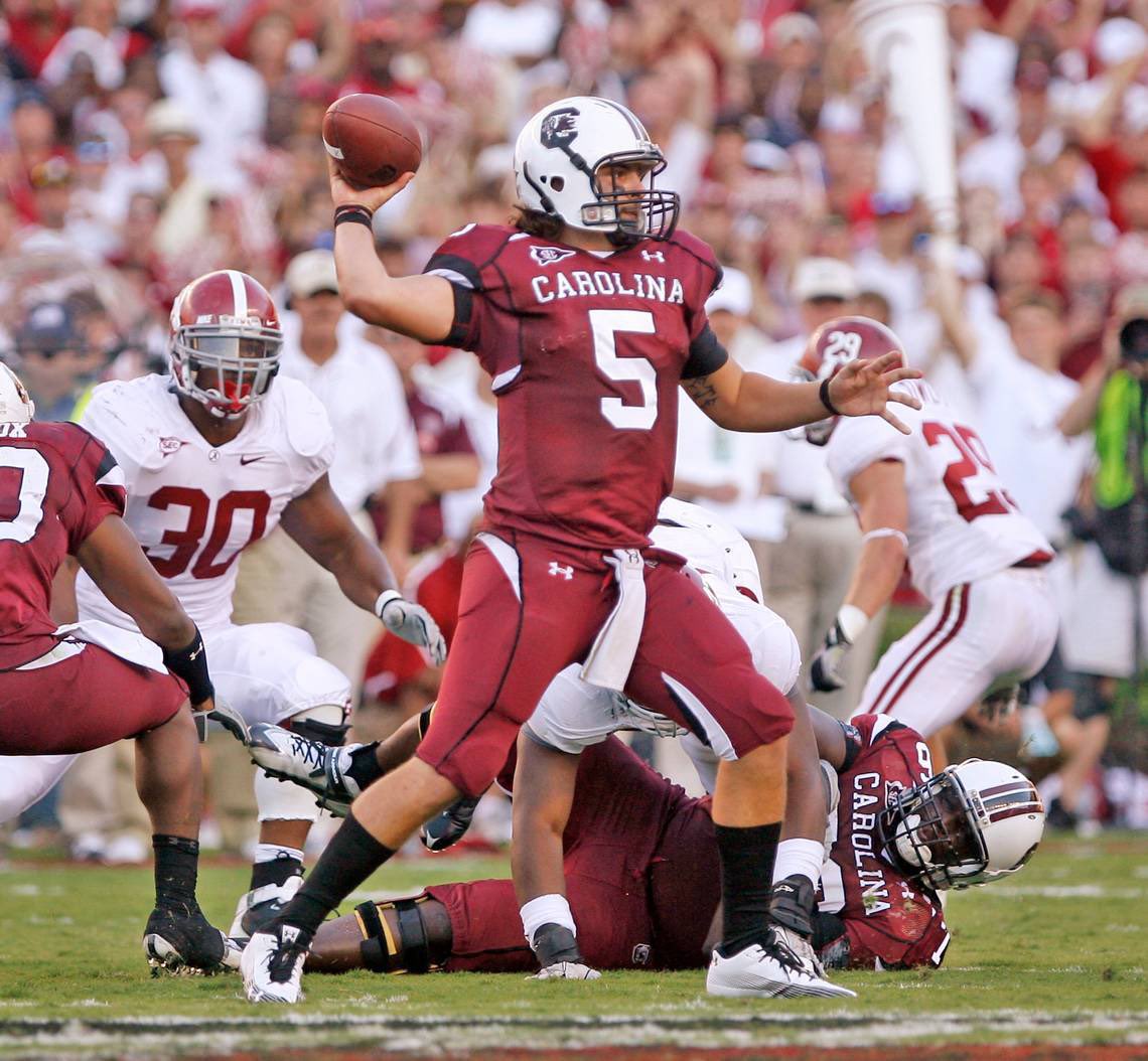 CFB247's tweet photo. Stephen Garcia 
South Carolina, Quarterback 2007-2011 https://t.co/4aGtCqLXiw