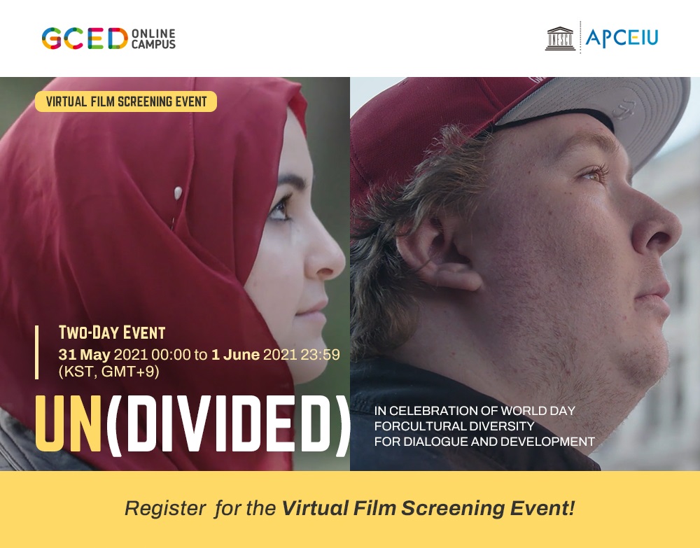 GCEDSyndicate's tweet photo. Register for the 1st ever @APCEIU Virtual Movie Screening Event for #Educators &amp; #Youth today! 💜🌏
🔗https://t.co/taM4DyshF4

#GCED #TransformativeEducation #GCEDonlineCampus #GlobalCitizenshipEducation #APCEIU #Culture #Diversity #Dialogue @gcedonline https://t.co/8IrrvPtbb5