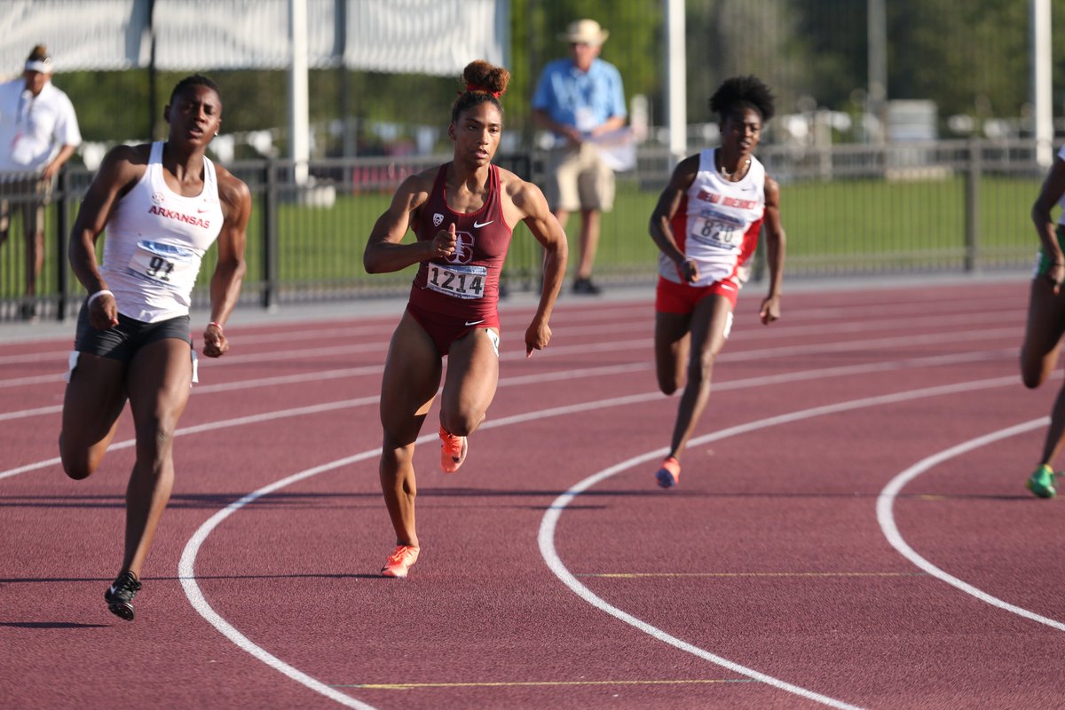 StanfordXCTF's tweet photo. Alexa Rossum set another PB today, running 22.96, passing Olympian Chryste Gaines to No. 2 in Stanford history. Rossum qualified for NCAA's in two events, including the 100! #GoStanford https://t.co/r9tvRb8P4Z