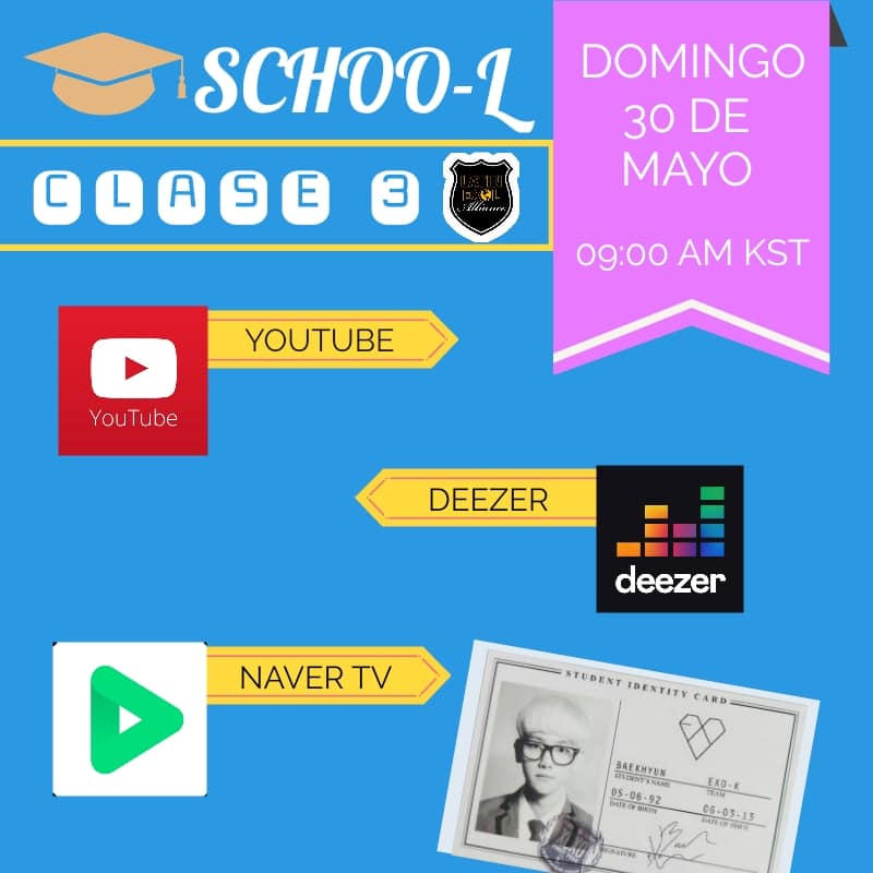 UnionExoLatam's tweet photo. 🏫|| EXO PLANET SCHOO-L 
•  CLASE 3 👨‍🎓  
• Tema: Plataformas de Streaming y Promocion. 
• Mira los detalles en las imágenes 
(Horarios en el edit 2 ) 
• Transmisión simultanea vía facebook en las páginas de las Fanbases de la Alianza. (links en la respuesta)
@weareoneEXO https://t.co/U9iFJ5V1pK