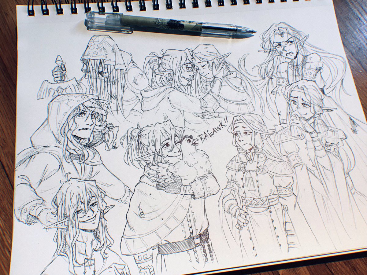 Ancient Zelda & Link pen sketches~ 
