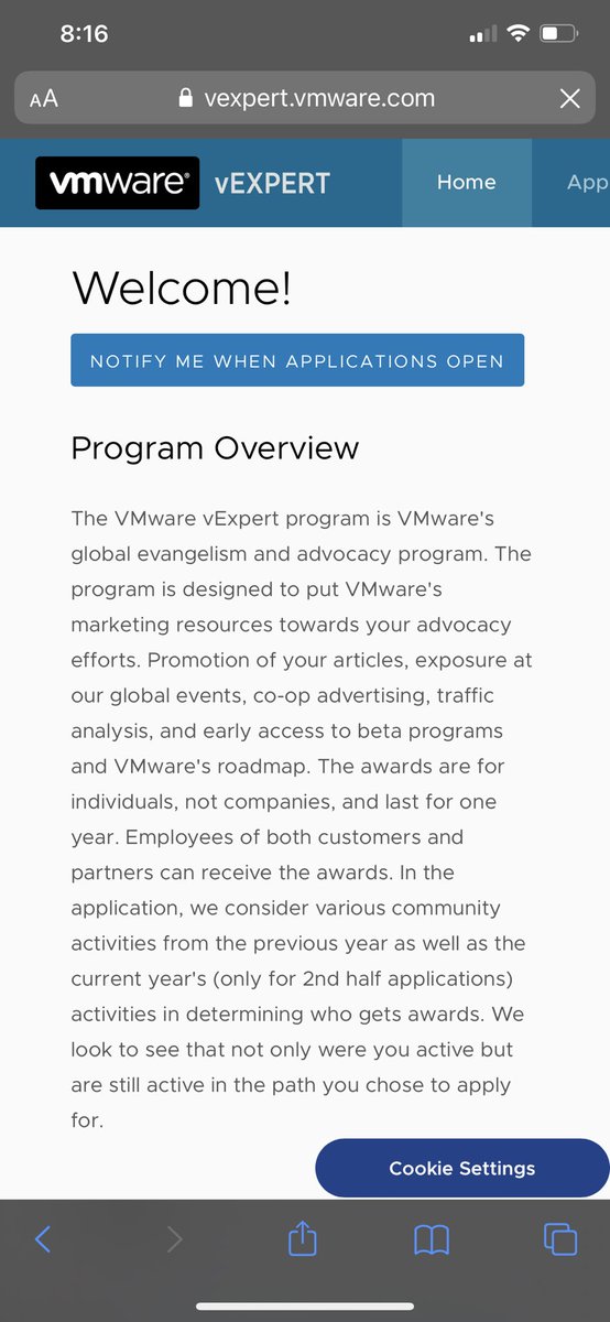 Want to be part of an amazing group of like minded IT Professionals? Apps open for the 2021 vExpert program June 7th. Go to vexpert.vmware.com hit the button and we’ll alert you when they open. We also have mentors across the globe to help guide you with the apps.