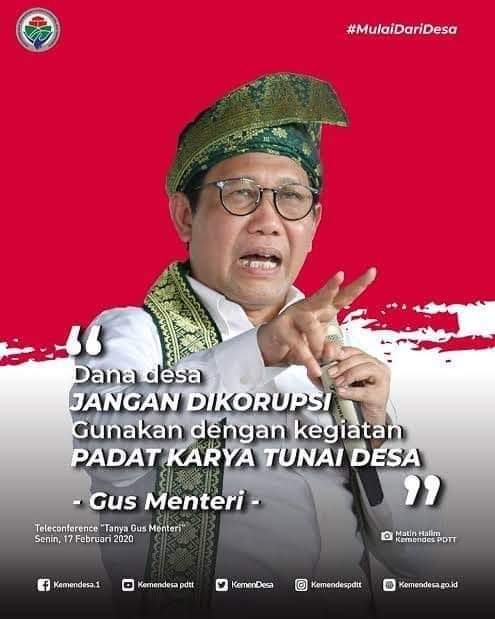 arifs_MM's tweet photo. #GusMenteri "Dana Desa jangan di korupsi gunakan dengan kegiatan PKTD" https://t.co/zgXD4QQSls