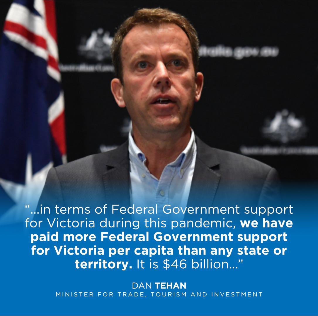 georgiecrozier's tweet photo. Despite the absolute BS coming out of the State Treasurer @timpallas this morning  .. A deliberate hissy fit to deflect from #Andrews Govt stuff ups contributing to #Lockdown4                             Here are the facts 👇 #springst https://t.co/6qEXgUr5g8