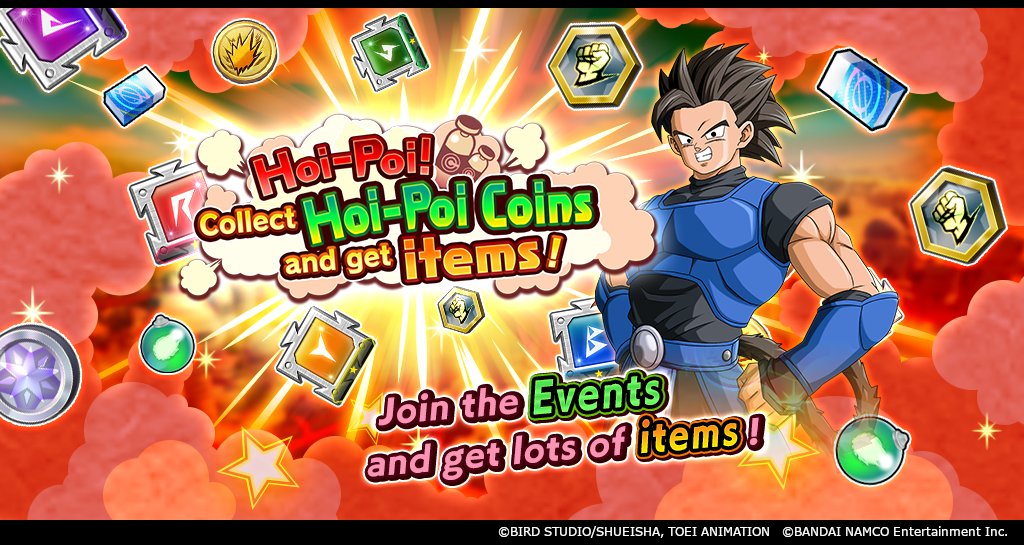 Dragon Ball Legends S Tweet Hoi Poi Collect Hoi Poi Coins And Get Items Is Live Play 3rd Anniversary Events To Collect Hoi Poi Coins Use Hoi Poi Coins To Get Various Items At Random Get