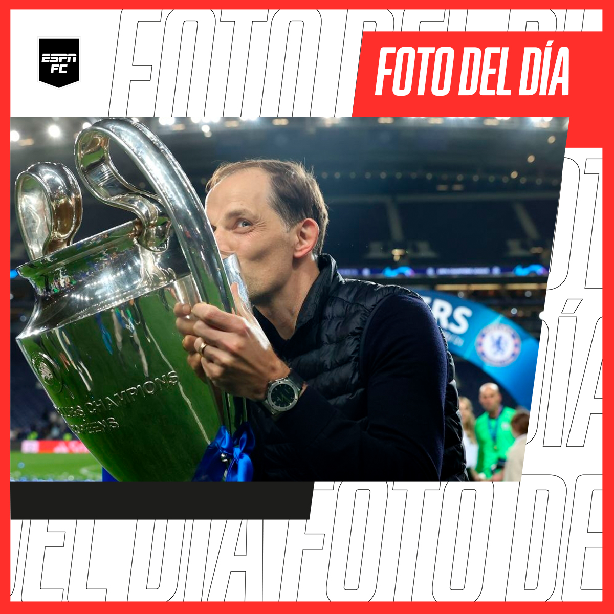 ¡UN GRAN CAMPEÓN! #Chelsea 🏴󠁧󠁢󠁥󠁮󠁧󠁿 se quedó con la #CHAMPIONSxESPN 🏆 y se lleva la #FotoDelDía 📷. ⚽🙌