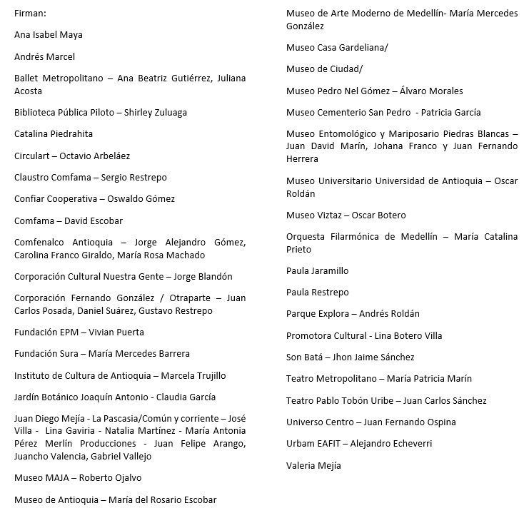 ParqueExplora's tweet photo. El Parque Explora Medellín rechaza todas las muertes violentas ocurridas en Colombia y se une a esta carta pública para respaldar al Jardín Botánico y a las instituciones del sector.

#UnidosPorElJardin https://t.co/e3IIDv10od