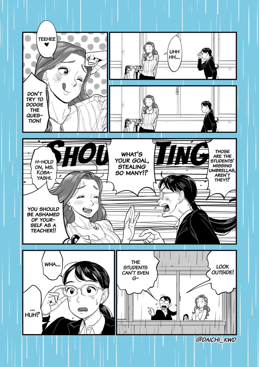 【The Case of the Missing Umbrellas】
Translated by @RS_honyaku 
#comic #manga #original 