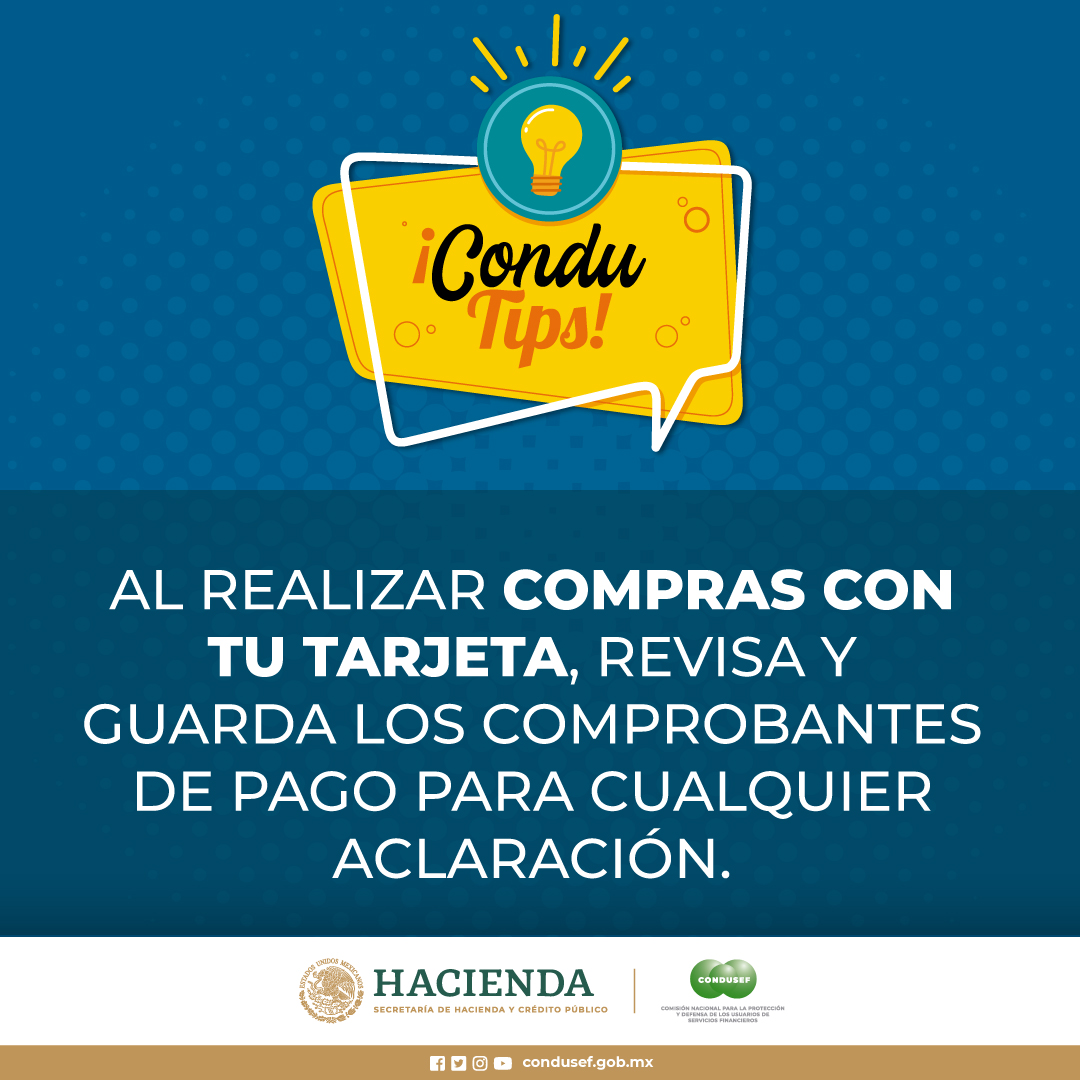 CondusefMX's tweet photo. Mantente al pendiente de los #ConduTips que te estaremos dando cada semana. https://t.co/H58eaViHHq