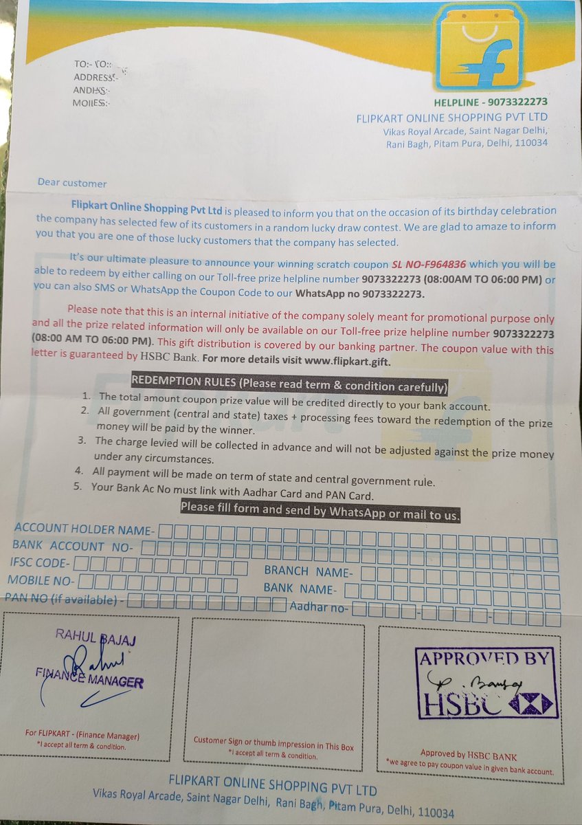 ManiPeramasani's tweet photo. @Flipkart 
Is this even real? 
My friends and I keep on getting this kind of vouchers.
If not why can't you take action on these fraudsters. https://t.co/eeG4KmGOTU
