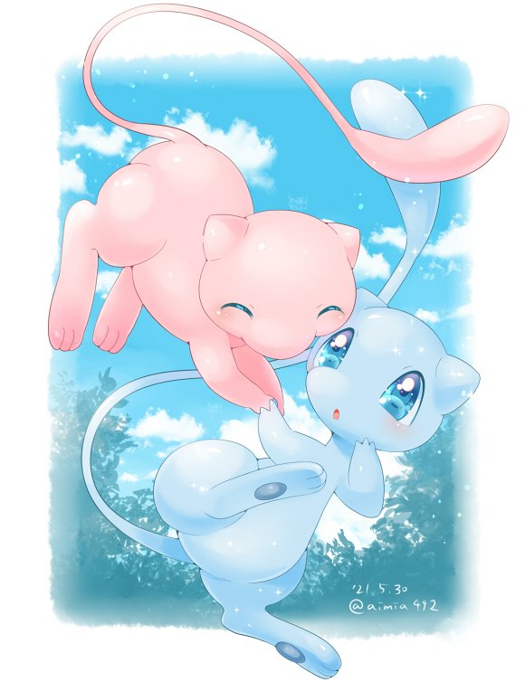 アイミ على تويتر やっと あえたね ミュウと色違いミュウ