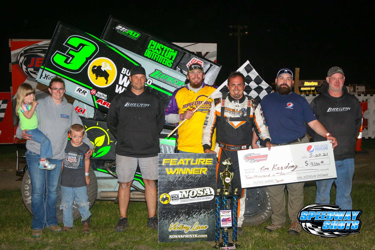 . <a href="/TKaedingRacing/">Tim Kaeding Racing</a> holds off <a href="/SJSracing8/">Jade Hastings</a> in a thriller at <a href="/ParkJeffersonSD/">Trent Adams</a> to earn his first career <a href="/BWWings/">Buffalo Wild Wings</a> NOSA feature win and the $4,000 check!